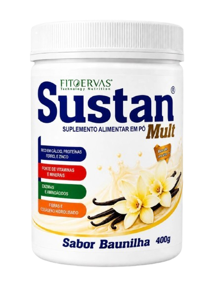 Sustan Mult 6 — Multivitamínico em Pó Sabor Baunilha — 400g