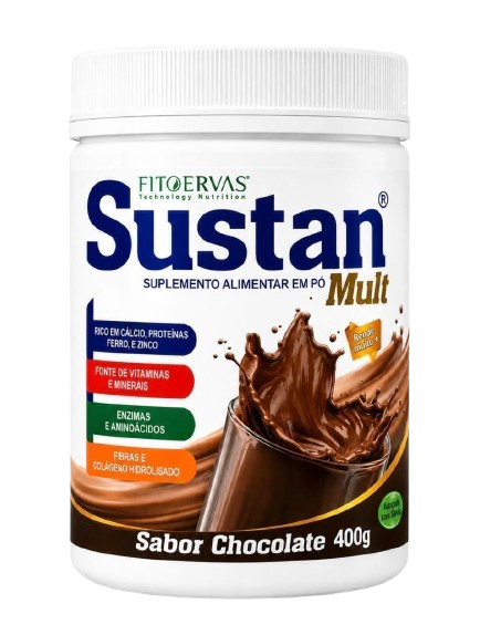 Sustan Mult 6 — Multivitamínico em Pó Sabor Chocolate — 400g