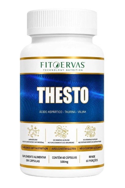 Thesto — Ácido Aspártico — 60 Cápsulas