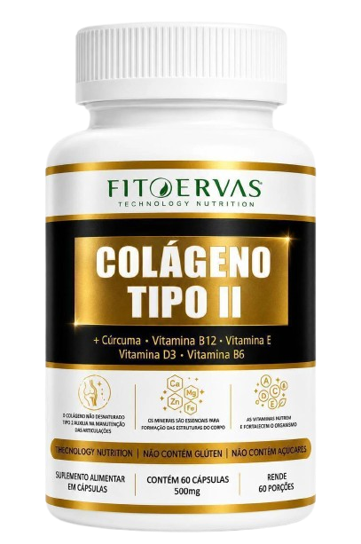 Colágeno Tipo II com Cúrcuma — 60 Cápsulas